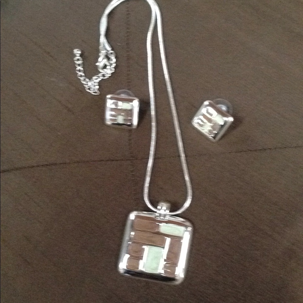 Necklace and earrings to match